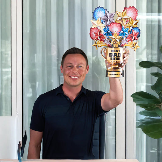 #1 Dad Trophy 3D Pop Up Father's Day Card