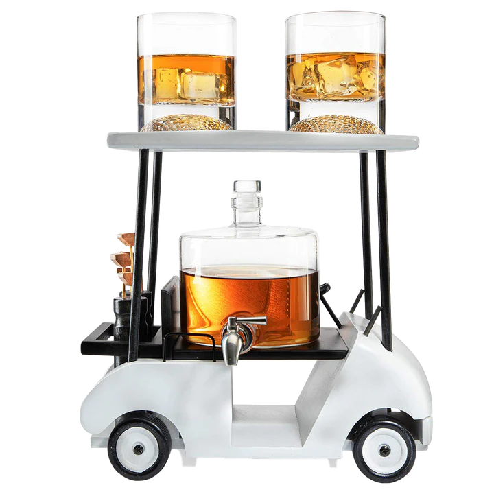 Golf Decanter Whiskey Decanter and Whiskey Glasses