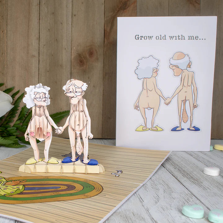 Grow Old Inappropriate 3D Greeting Card