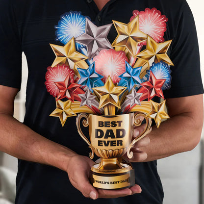 #1 Dad Trophy 3D Pop Up Father's Day Card