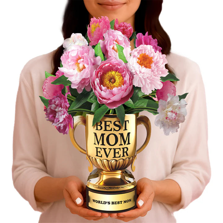 #1 Mom Trophy 3D Pop Up Mother's Day Card