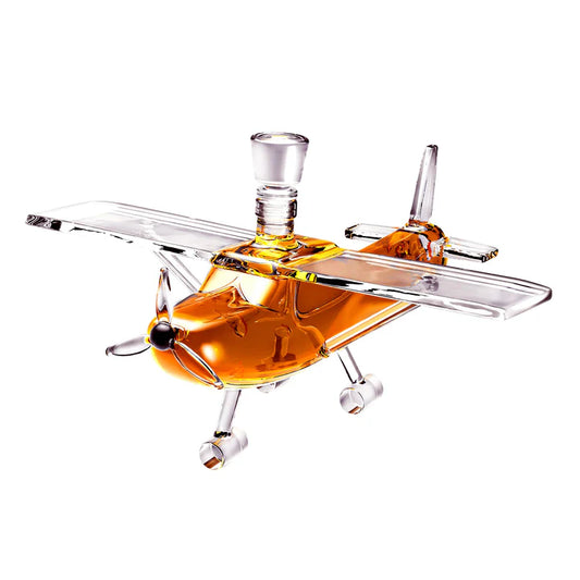 Airplane Whiskey Decanter, Cessna 172 Plane  25oz  Win & Liquor Carafe with Propeller