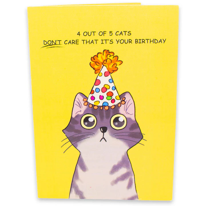 Purrfect Birthday Funny 3D Cat Greeting Card