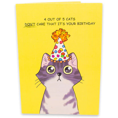 Purrfect Birthday Funny 3D Cat Greeting Card