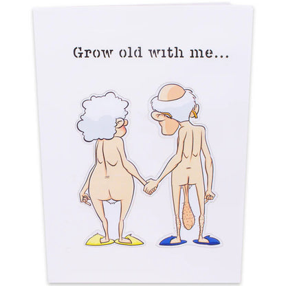 Grow Old Inappropriate 3D Greeting Card