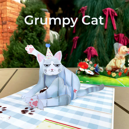 Purrfect Birthday Funny 3D Cat Greeting Card