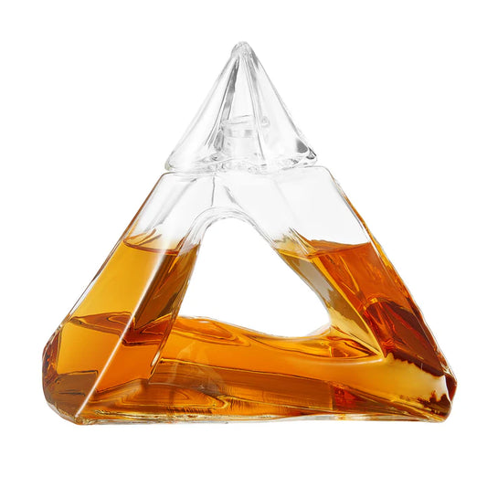 Penrose Pyramid Whiskey Decanter | Glass Liquor Dispenser