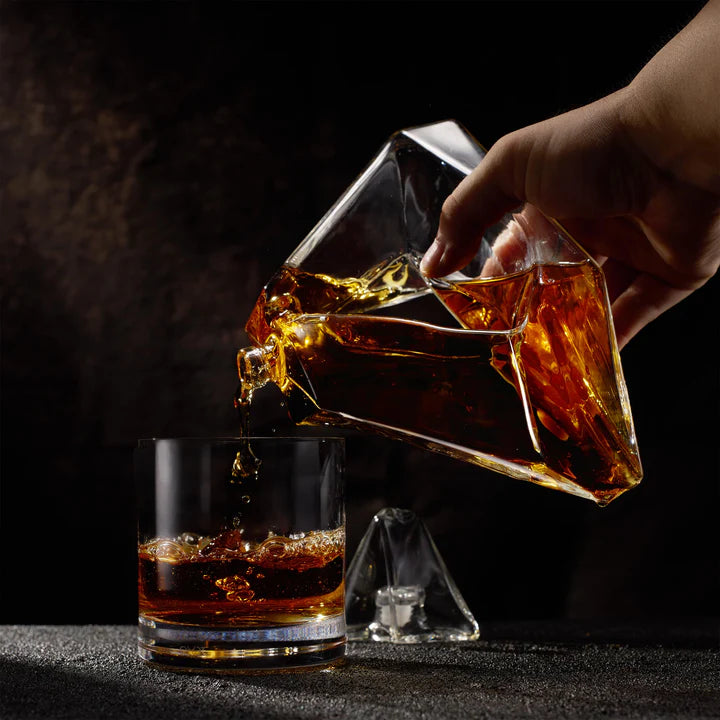 Penrose Pyramid Whiskey Decanter | Glass Liquor Dispenser