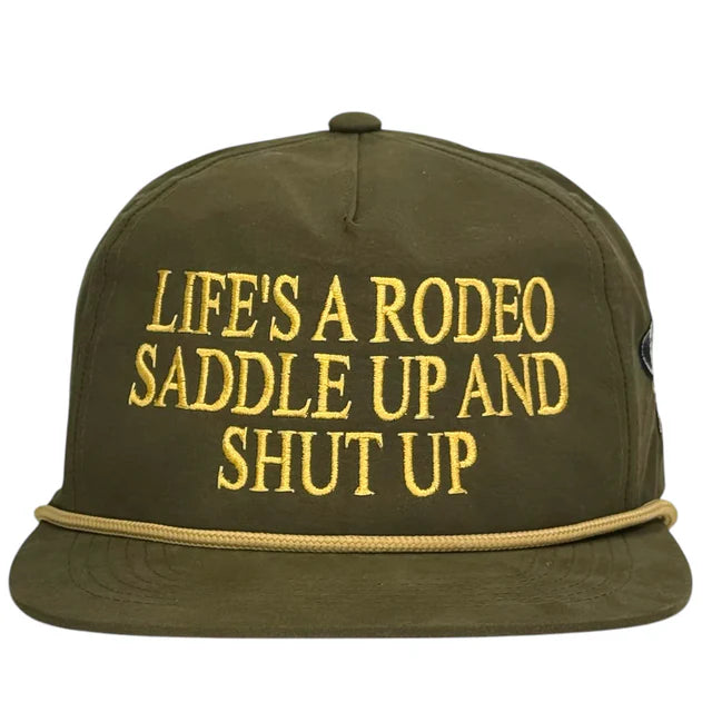 Life’s Like a Rodeo Saddle Up Hat Custom Embroidered