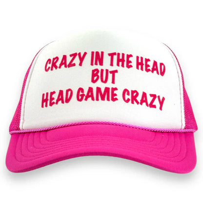 Crazy In The Head But Head Game Crazy Hat Custom Printed
