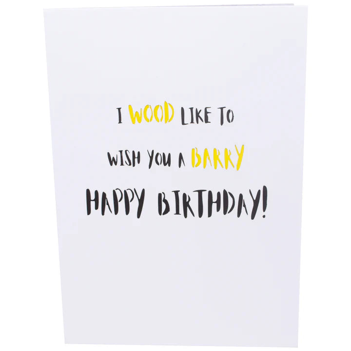 Barry Wood Birthday Inappropriate 3D Greeting Card