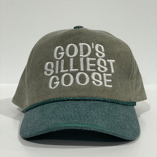 God's Silliest Goose Tall Crown Snapback With Rope Hat