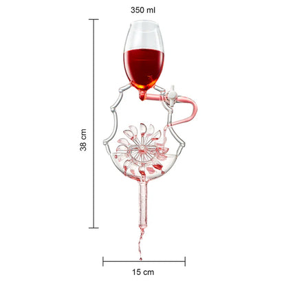 Wine Glass Wheel Decanting & Aerator Set - Moving Wheel - Upper, Middle & Lower Aerators