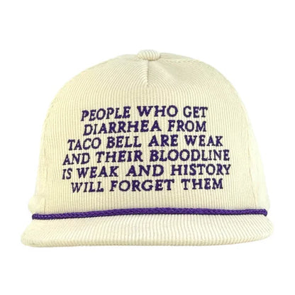 People Who Get Diarrhea Custom Embroidered Hat