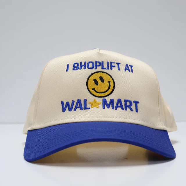 I Shoplift At W-mart Vintage Snapback Cap Hat Custom Embroidered
