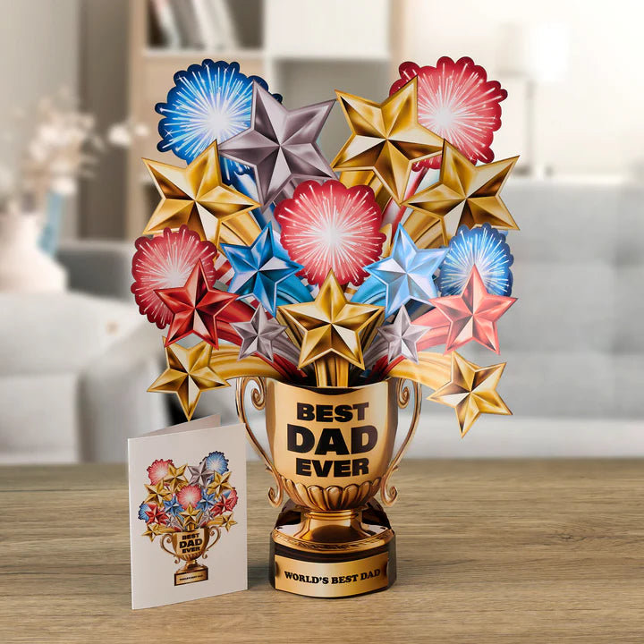 #1 Dad Trophy 3D Pop Up Father's Day Card