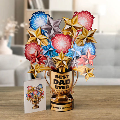 #1 Dad Trophy 3D Pop Up Father's Day Card