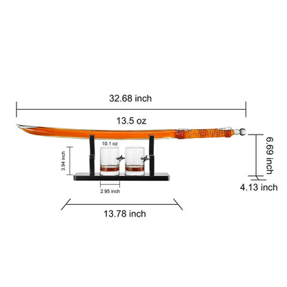Samurai Sword Large Whiskey & Wine Decanter - 13.5OZ