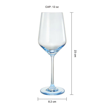 Blue Winter Christmas Wine Glasses | Set of 12 | Navy Colors