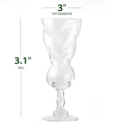Vintage Crystal Absinthe Glasses | Set of 4 | 6.5 oz