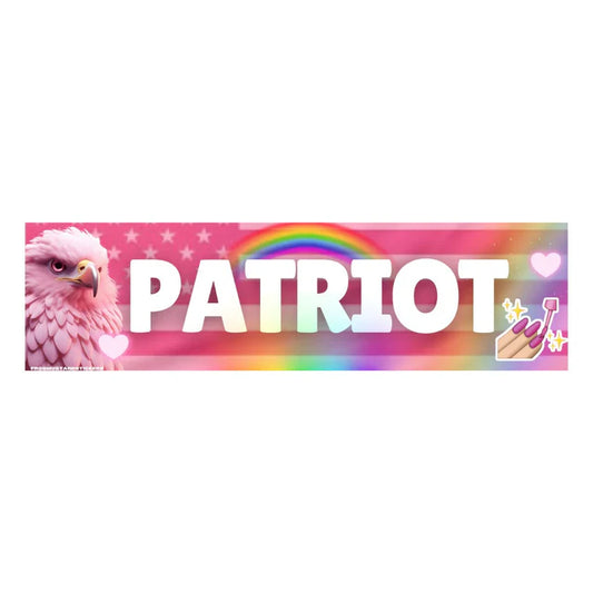 Gay Pride Patriot Funny Car Decal Sticker
