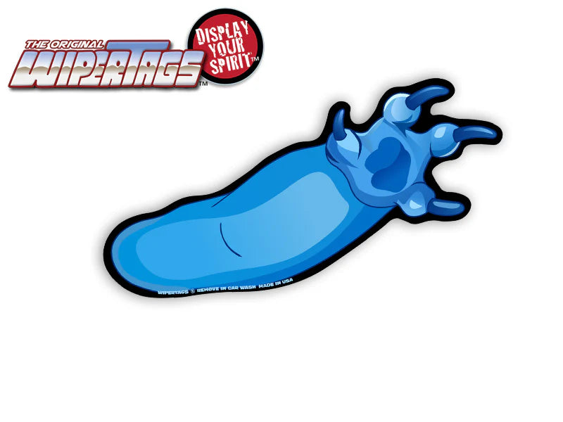 Blue Alien Arm Waving WiperTags