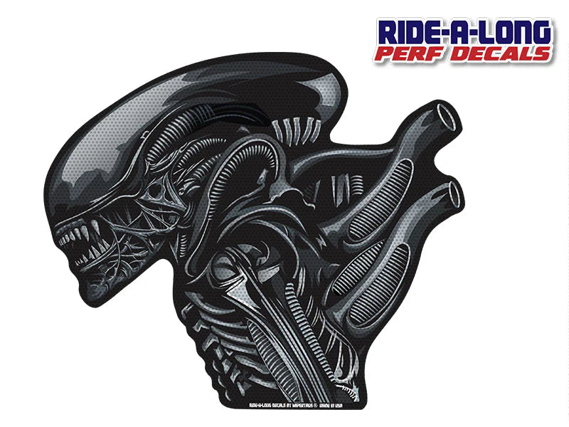 Alien Xenomorph *RIDE A LONG* Perforated Decal