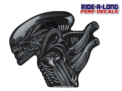 Alien Xenomorph *RIDE A LONG* Perforated Decal